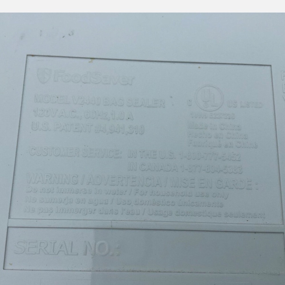 Food Saver Advanced Design Food Sealer Vacuum Sealer V2440 Original Box - Picture 6 of 11